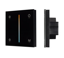 Arlight Панель SMART-P21-MIX-G-IN Black (12-24V, 4x3A, Sens, 2.4G) (IP20 Пластик, 5 лет)