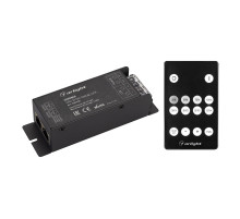 Arlight Диммер ARL-SYNC-DIM Black (12-24V, 1x25A, ПДУ 14кн, RF, RJ45) (IP20 Металл, 3 года)