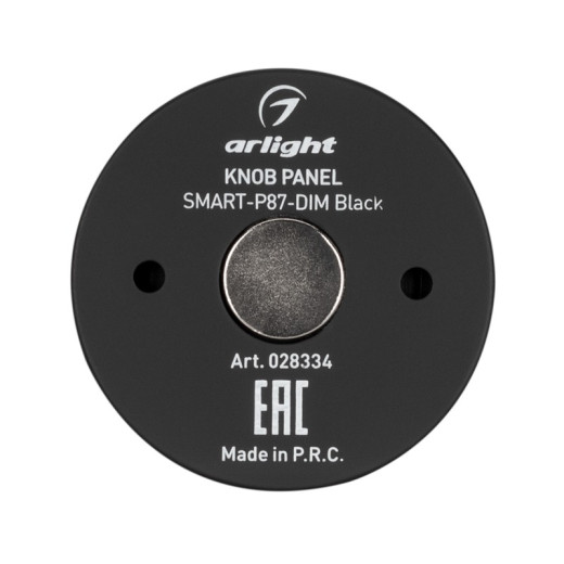 Arlight Панель Knob SMART-P87-DIM Black (3V, 1 зона, 2.4G) (IP20 Пластик, 5 лет)