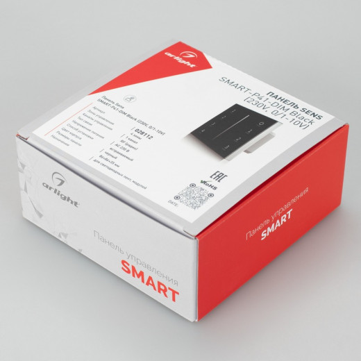 Arlight Панель SMART-P34-DIM-IN Black (230V, 0-10V, Sens, 2.4G) (IP20 Пластик, 5 лет)