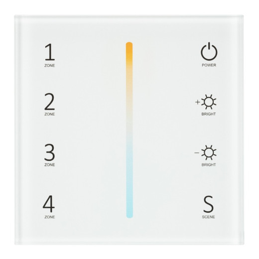 Arlight Панель Sens SMART-P38-MIX White (230V, 4 зоны, 2.4G) (IP20 Пластик, 5 лет)