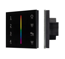 Arlight Панель SMART-P22-RGBW-G-IN Black (12-24V, 4x3A, Sens, 2.4G) (IP20 Пластик, 5 лет)