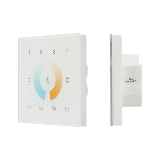 Arlight INTELLIGENT ARLIGHT Сенсорная панель DALI-901-11-4G-4SC-MIX-DT8-IN White (BUS/230V) (IARL, IP20 Пластик, 3 года).