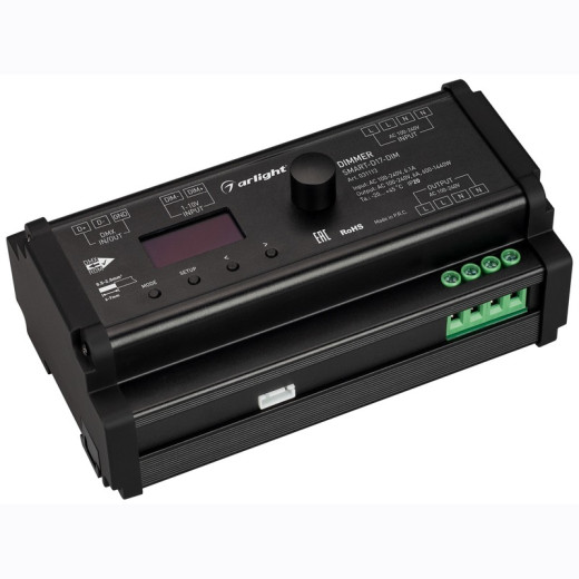 Arlight Диммер SMART-D17-DIM (230V, 6A, TRIAC, DIN, 2.4G) (IP20 Пластик, 5 лет)