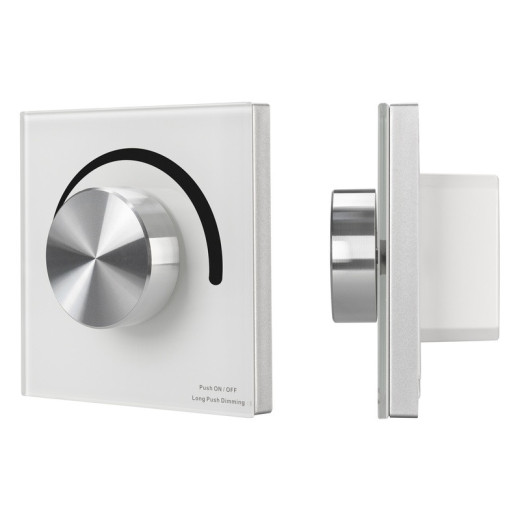 Arlight Панель SMART-P37-DIM-IN White (230V, 1.2A, TRIAC, Rotary, 2.4G) (IP20 Пластик, 5 лет)