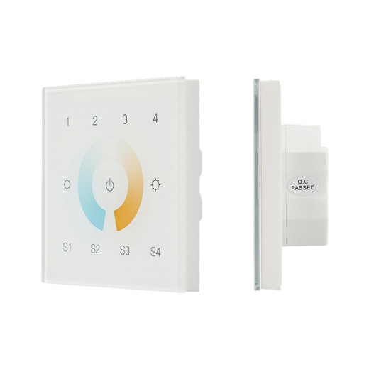 Arlight INTELLIGENT ARLIGHT Сенсорная панель DALI-901-11-4G-4SC-MIX-DT8-IN White (BUS/230V) (IARL, IP20 Пластик, 3 года).