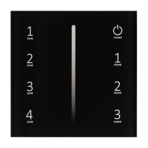 Arlight Панель SMART-P34-DIM-IN Black (230V, 0-10V, Sens, 2.4G) (IP20 Пластик, 5 лет)