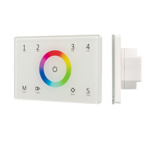 Arlight Панель Sens SMART-P83-RGB White (230V, 4 зоны, 2.4G) (IP20 Пластик, 5 лет)