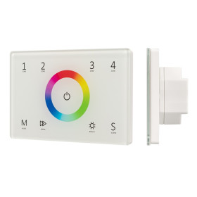 Arlight Панель Sens SMART-P83-RGB White (230V, 4 зоны, 2.4G) (IP20 Пластик, 5 лет)