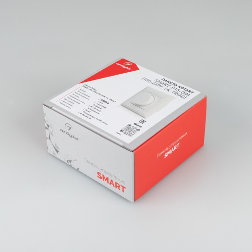 Arlight Панель SMART-P15-DIM-IN White (230V, 1A, TRIAC, Rotary, 2.4G) (IP20 Пластик, 5 лет)