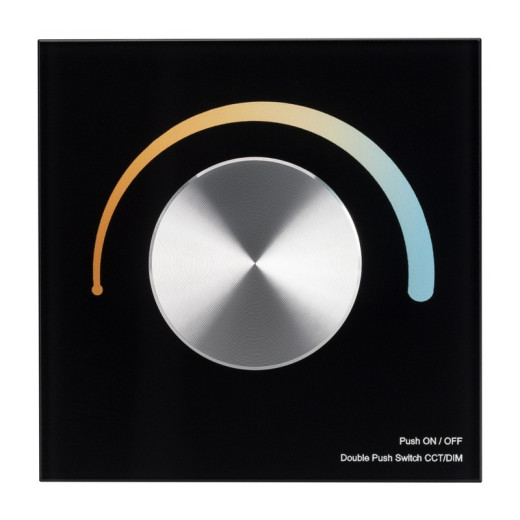 Arlight Панель SMART-P2-MIX-G-IN Black (3V, Rotary, 2.4G) (IP20 Пластик, 5 лет)