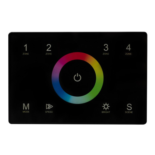 Arlight Панель Sens SMART-P83-RGB Black (230V, 4 зоны, 2.4G) (IP20 Пластик, 5 лет)