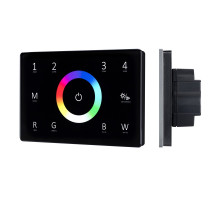 Arlight Панель Sens SMART-P85-RGBW Black (230V, 4 зоны, 2.4G) (IP20 Пластик, 5 лет)