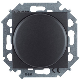 Simon 15 Графит Светорегулятор поворотный для диммируемых LED ламп, 230В, 5-215Вт, винт.зажим