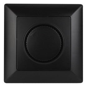 Intro 4-401-05 Светорегулятор поворотный, 600Вт 230В, СУ, Solo, антрацит (10/100/2400)