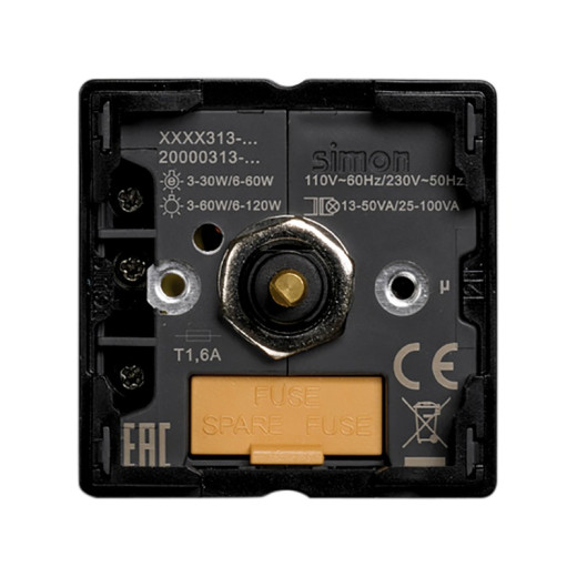 Simon S75 Светорегулятор универсальный LED проходной 6-60/120Вт 230В~