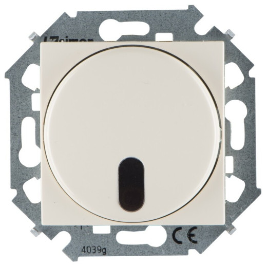 Simon 15 Слоновая кость Светорегулятор с управлением от ИК пульта, проходной, 500Вт, 230В, винт.зажим