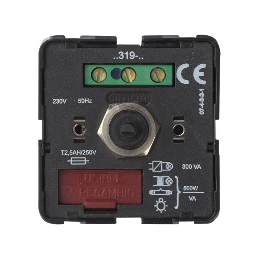 Simon 75 Мех Светорегулятор универсальный 40-500Вт 230В поворотный