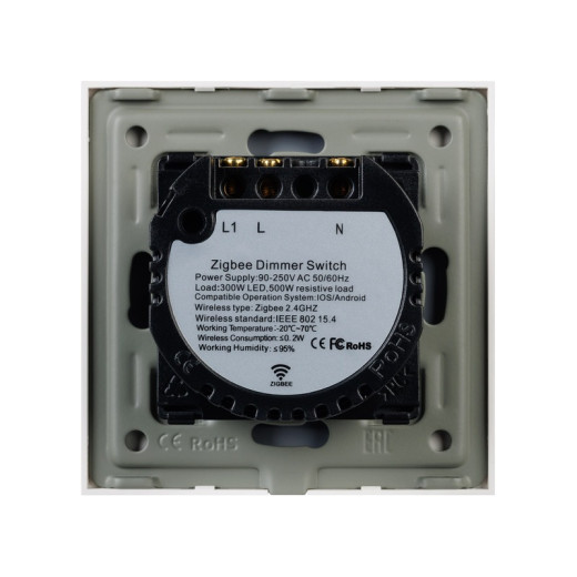 Arlight Светорегулятор сенсорный с Zigbee управлением SWT-OMALI-SD3-ZB-WH (250V, 500W) (Стекло)