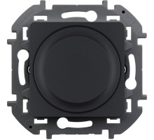 Legrand/Daccord INSPIRIA Антрацит Светорегулятор поворотный без нейтрали 300Вт