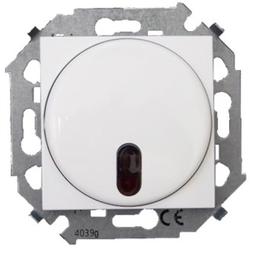 Simon 15 Белый Светорегулятор с управлением от ИК пульта, проходной, 500Вт, 230В, винт. зажим