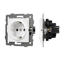 Arlight Механизм электрической розетки SCT-MEU1-PL-WH-V (250V, 16A) (-)