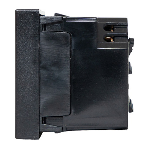 EKF Розетка 45х45 с зазем. 45 градусов, быстрозажимные клеммы, черная, матовая