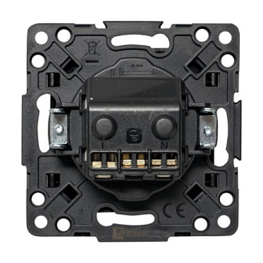 EKF PROxima Стокгольм Черный Розетка с/з, со шторками, 16А ,винт.клеммы