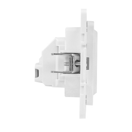 EKF PROxima Стокгольм Белый Розетка с/з, со шторками, 16А