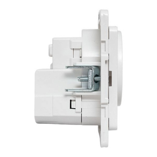 EKF Стокгольм Механизм Розетки 1-местной с/з, USB 2A 16А винтовые клеммы белый с защ. штор.
