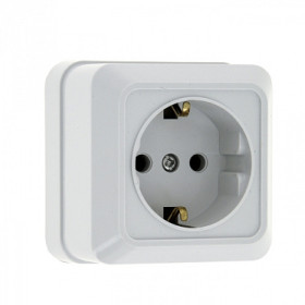 EKF PROxima Рим Розетка 1-местная 16А с заземлением белая