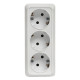 EKF PROxima Рим Розетка 3-местная 16А с заземлением белая