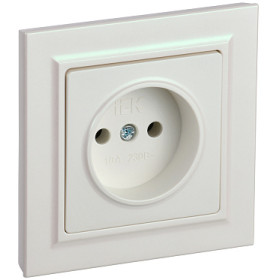 IEK BRITE Жемчуг Розетка без з/к/ш 10А в сборе РСР10-1-0-БрЖ