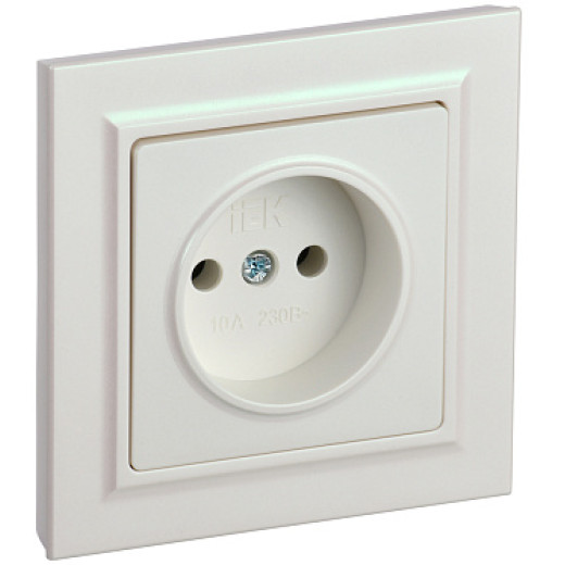 IEK BRITE Жемчуг Розетка без з/к/ш 10А в сборе РСР10-1-0-БрЖ