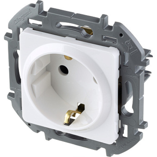Legrand/Daccord INSPIRIA Белый Розетка 2К+З - немецкий стандарт - 16 А - 250 В
