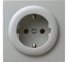 Gira S-Color Серый Розетка с з/к