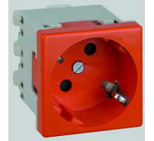 Simon Connect Красная Розетка 2к+з Schuko 45х45мм, быстрое соединение