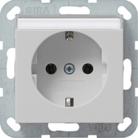 Gira Розетка с з/к и полем для надписи