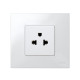 Simon 82 detail Белая Розетка 2-х полюсная американо-европейская, 15А/125В,16А/250В, винтовой