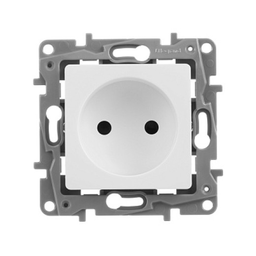 Legrand Etika Белый Розетка б/з со шторками, винтовые клеммы