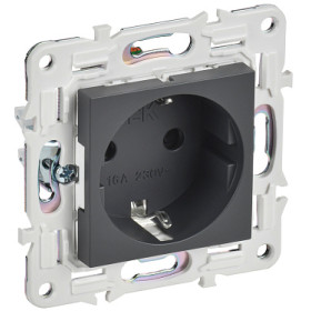 IEK SKANDY Титан Розетка с/з с защитными шторками 16А SK-R04T