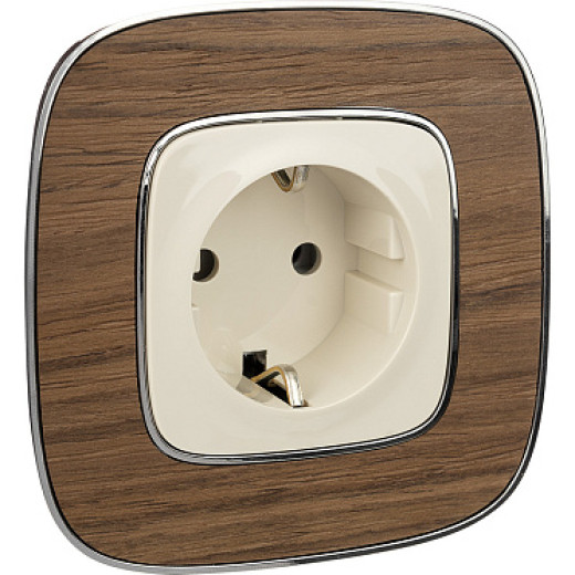 Legrand Valena ALLURE DIY Сл.кость Розетка 1-ая с/з, безвинт.зажим