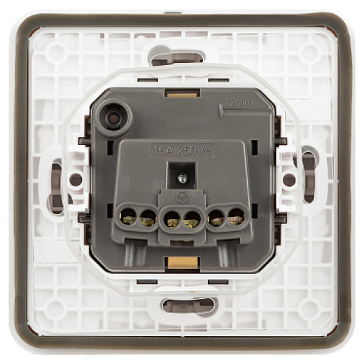 ЭРА 11-2521-01 Эксперт белый Розетка 2P+E IP55, 16A-250В, СУ