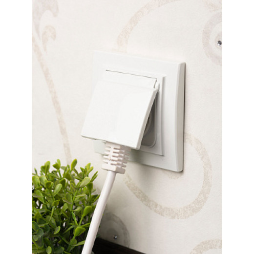 EKF Basic Минск Белый Розетка , с/з, со шторками и крышкой, 16А, IP44, СП