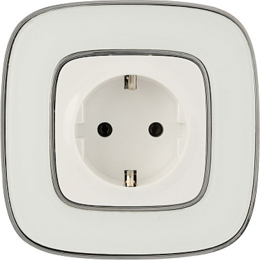 Legrand Valena ALLURE DIY Бел Розетка 1-ая с/з, безвинт.зажим