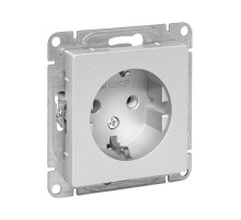 EKF Эпика Механизм розетки, 16А, с заземлением, без шторок, алюминий