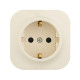 Legrand Quteo Бежевый Розетка с/з с шт