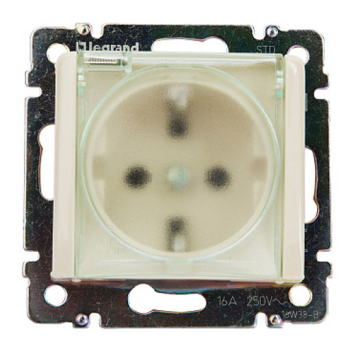 Legrand DIY Valena Крем Розетка 2К+З IP44
