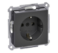Schneider Electric Merten SM Антрацит Розетка с/з безвинт.зажим