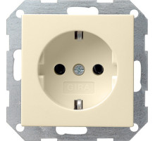 Gira S-55 Крем глянц Розетка с/з без захватов